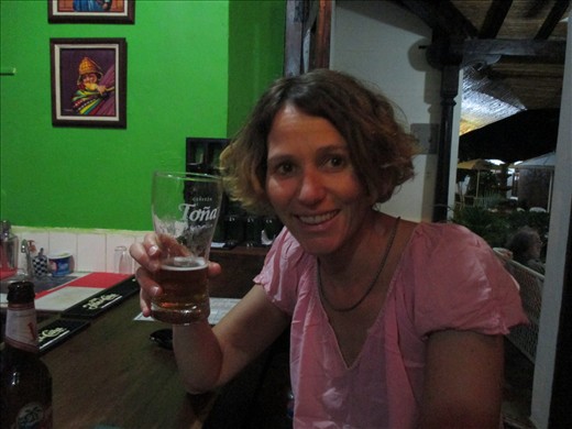 Enjoying a local bevvy