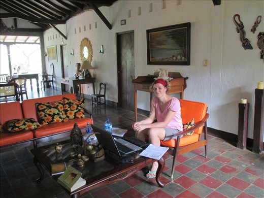 at work at the Rancho de los Alpes