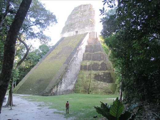 Arnold at Temple V, Tikal