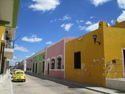 The restored colonial town of Campeche