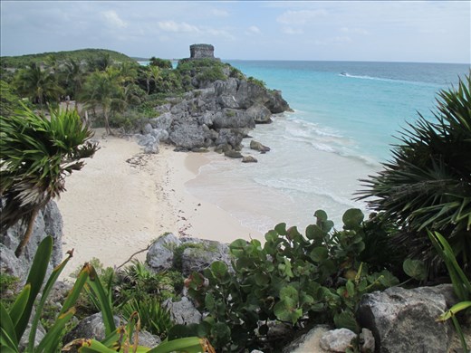 Beachside ruins at Tulum