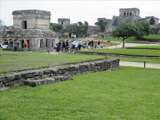 The neatly manicured site of Tulum