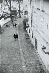 I took this picture from Charles bridge, this composition reminds me the movie or the kind of moment in 60's or 70's , a kind of classic composition with black and white color. I'd love the classic composition.: by kitara, Views[291]