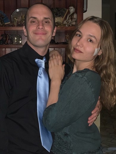 We had to take a photo before going out :)