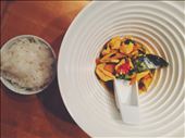 Thai chicken red curry with jasmine rice.: by klabbate, Views[206]