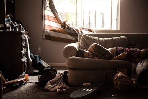 work all day long, drink a beer and sleep were you can.