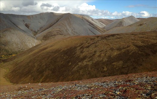 The Northwest Territories  Summiting the rolling mountains north of the Arctic C