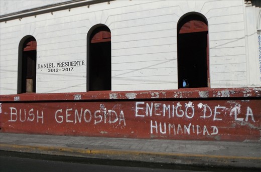 Anti-American messages, a reminder of the Contra War that tore the country apart, are easy to find in Leon. 