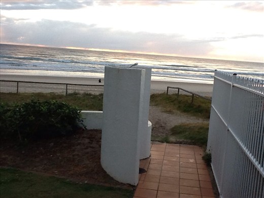 Thirty steps to the ocean.