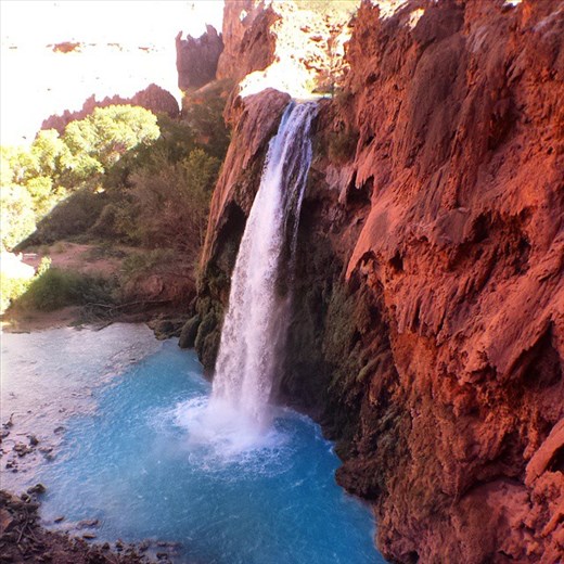 Havasu Falls along Havasu Creek - Havasupai Indian Reservation, Supai, AZ