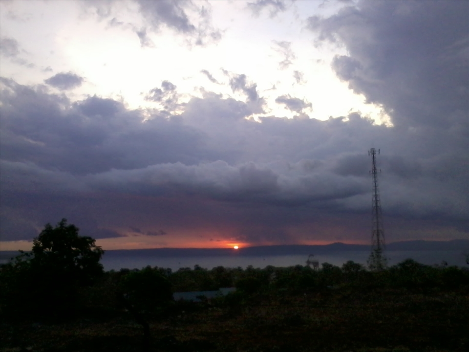 Sunset like fire in Big Sky Of Kupang