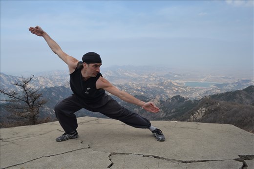 Posing on the mountain