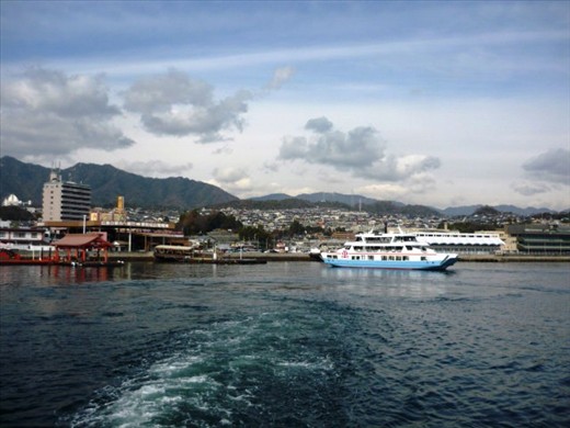 On the ferry, on my way! Free with my JR Pass, bonus!