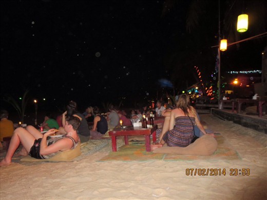 Beach lounge at my resort, never quite figured out how to sit comfortably on the pillows