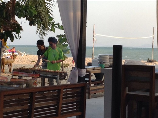 Starting the pre-game BBQ- Full Moon