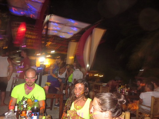 Atmosphere in the hostel bar, Full Moon night