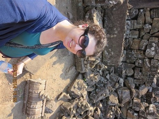 Rubble from the Khmer Rouge era looting