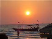 Sunset over one of the boats going back and forth between sides of the island: by kpow, Views[206]