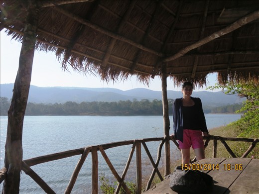 Random deserted huts on the lake- and me!