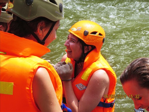 so excited I made it down the waterfall