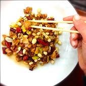 Kung Pao chicken made in Sichuan, not nearly as greasy as your take-out staple: by kristasimmons, Views[454]