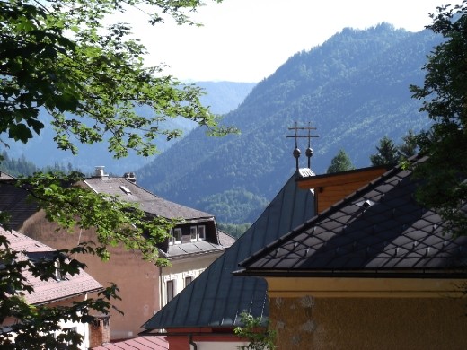 view from Maria Zell sacred water chapel