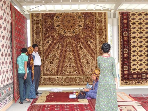 Ashgabat Bazaar Carpet trade
