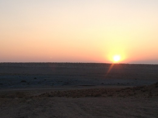 Sunrise over the Karakum Desert