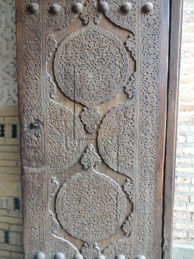Khiva madrasah wooden door