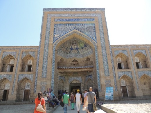 entrance to largest madrasah in Central Asia