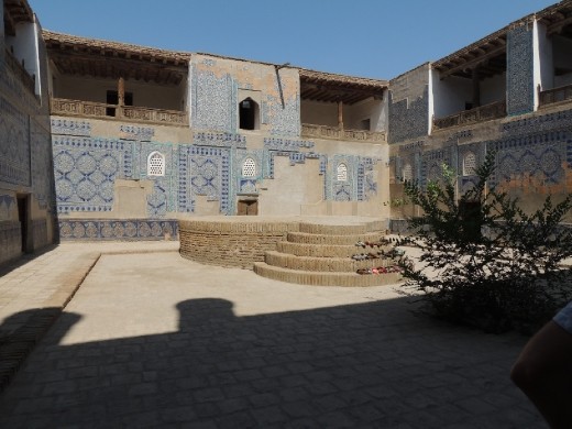 Khiva court; judgment courtyard; the accused family and friends would be upstairs as would all women