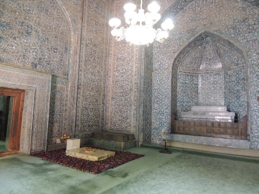 Mausoleum for famous wrestler (who is treated like a holy man)