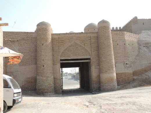 Khiva southern gate from inside looking out