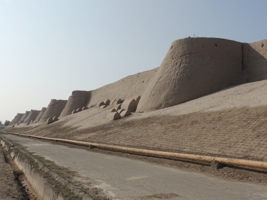 Khiva southern wall with tombs of holy men who will bless the city