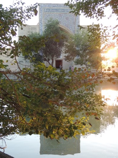 Derwish resting place reflected in pond