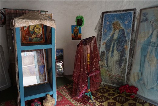 Inside first Entoto Church