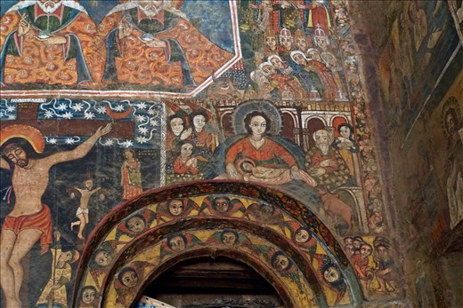 Madonna wall painting in Debre Birham Selassie Church