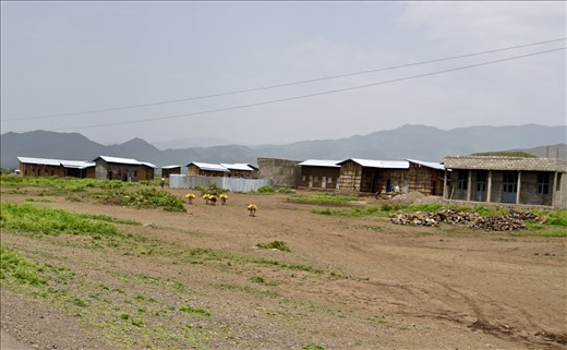 water buckets on donkeys to the new developments