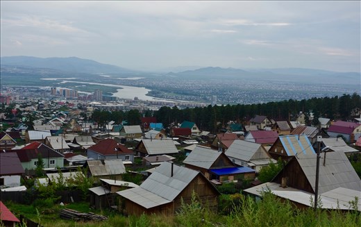 view of Ude and Selenga Rivers and Ulan-Ude from the monastery