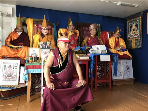 Atsagat Lama giving talk on Agvan Darzhiev, the 13th Dalai Lama's teacher