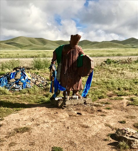 Shaman protecting the road