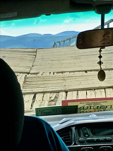 Typical wooden bridge crossing