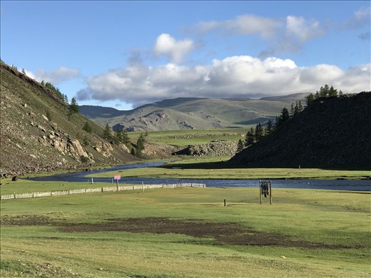 view from riverside camp