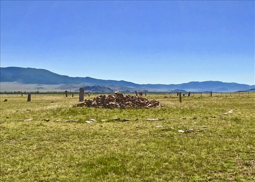 Deer stone field with gravesites