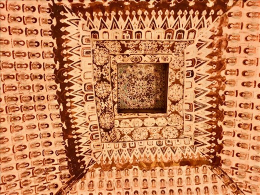 Ceiling - cave replica, Dunhuang Museum
