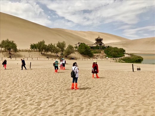 Orange boots, the height of fashion