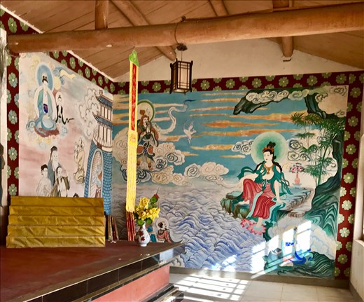 mural in Old Dunhuang temple