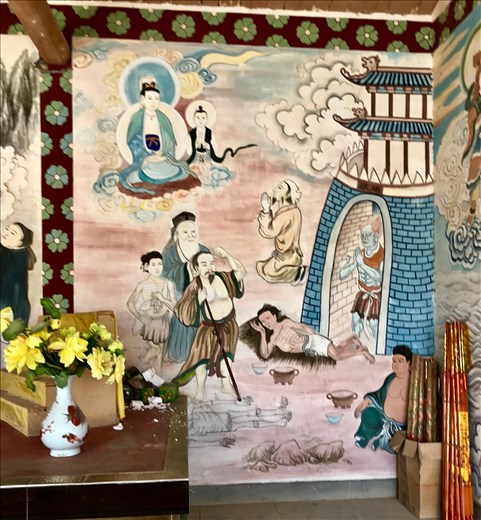 mural in Old Dunhuang temple