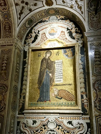 George dedicating church to the Virgin, Marjorana, Palermo