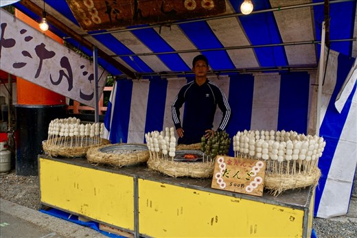 Food stall vendor, Inari pilgrimage route